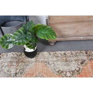 Alfombra turca Vintage de 4,2x12,7 pies, hecha a mano, naranja, Beige, lana, felpa, altura, Patchwork Rectangular para sala de estar, pasillo, látex - Product Image 5