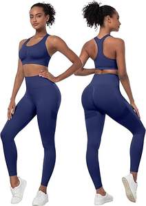 Conjunto de entrenamiento de 3 piezas ecológico para mujer, Sujetador deportivo de alto impacto, pantalones cortos transpirables para gimnasio, mallas sólidas para levantar glúteos, logotipo frontal - Product Image 3