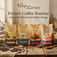Le Temps Des Cerises Arabica Grains de café torréfiés moyennement aromatisés à la noisette 225g (7,9 Oz) Certifié IFS Café gourmet de qualité supérieure