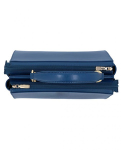 2025 Wholesale High Quality Women's Genuine Leather Crossbody <b>Handbag</b> Custom Colors & Logos Soft & Waterproof Blue Fashion OEM - Product Image 2