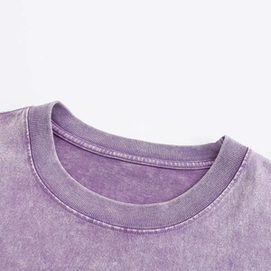 T-shirt personnalisé pour homme, lavage à l'acide, streetwear, hip-hop, 100% coton, avec logo, surdimensionné, vintage - Product Image 3