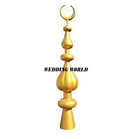 Fabricant de Métal Minaar Gold Fini à la Main Designer Minarets Taille Personnalisée Vente Chaude Métal Arabe Mosquée Tombeau