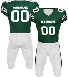 Uniforme de fútbol americano a cuadros de alta moda, manga corta, logotipo frontal hecho, Material ligero transpirable para uso duradero - Product Image 1