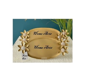 ชุดถาดเสิร์ฟชาและกาแฟสีทอง2ขนาด - Product Image 1