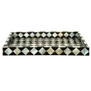 Luxury Rectangle Resin & Shell Craft Tray Eye Design Pattern New Style Mother Pearl Inlay Eco-Friendly Home Decor Natural <b>Crafts</b> - Product Image 4