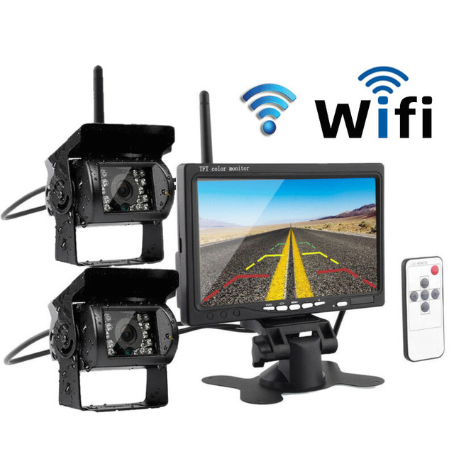 7-inch Wireless Reversing Camera System, Wireless Bus Rearview Camera, Wireless Reversing Image.