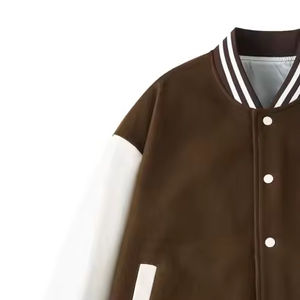 Vestes universitaires pour hommes très vendues, en cuir et laine, patchwork, imperméables, conçues pour la chaleur hivernale, style décontracté, usage extérieur - Product Image 4