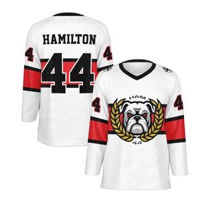 Jersey de hockey sobre hielo de entrenamiento sublimado personalizado al por mayor jersey de hockey sobre hielo de poliéster de malla bordada para equipos y clubes - Product Image 4