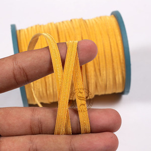 ลูกไม้ประดับทองแบบถักด้วยลวดทองที่มีคุณภาพสูงประดับด้วยผ้าลูกไม้สีทองและสีเงิน - Product Image 2