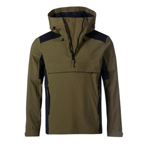 Venta al por mayor Dropship personalizado hombres Casual Anorak chaqueta 100% poliéster rompevientos con capucha para invierno uso al aire libre - Product Image 3