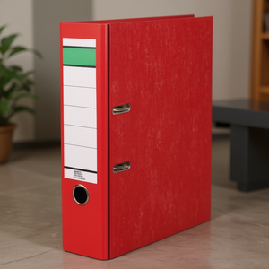 Carpeta de 80 mm para DIN A4, Papel Rojo 100% Reciclado, Archivador NEUTRAL GOODS - Product Image 3