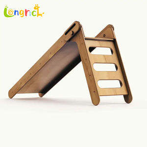 Toboggan éducatif Montessori moderne en bois, <span class=keywords><strong>jeu</strong></span> de formes géométriques convertible pour <span class=keywords><strong>cuisine</strong></span>, salon, extérieur et chambre à coucher - Product Image 3