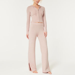 Nuevo Chándal de Invierno de Alta Calidad para Mujer, 100% Algodón, Estampado Personalizado, Color Gris, Venta al Por Mayor - Product Image 1