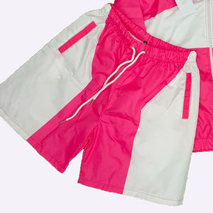 New men Top Quality Custom Men's Quick Dry Nylon Unisex Tracksuit Two-Piece Windbreaker Jacket and Shorts Set - Product Image 3