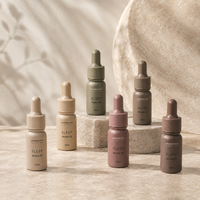 Flacon diffuseur en verre vide personnalisé avec logo, flacon pulvérisateur cosmétique en argile rose mat Morandi, ensemble d'emballage de parfum avec boîte