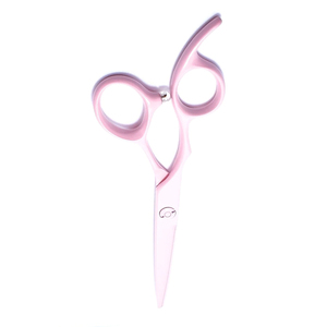 Tijeras de corte de pelo de peluquero de acero inoxidable de la mejor calidad de color rosa claro con reposapiés para salones de belleza - Product Image 5
