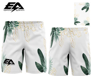 Short de bain d'été en polyester pour homme, coupe courte, uni vintage, séchage rapide, sublimation, deux shorts de plage profonds 6XL, couleur unie - Product Image 5