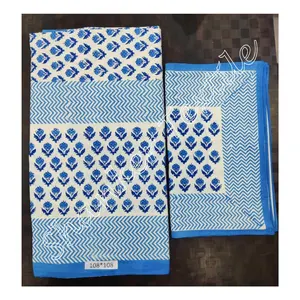 新款印花印度棉手块印花床罩特大号印度手工制作漂亮迷人的棉织物床上用品