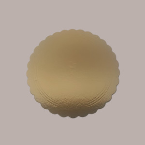 Plateau rond en carton de 10 kg avec bord festonné à ailes noires dorées Planche à gâteau à disque de 32 cm - Product Image 4