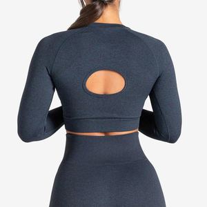 Conjuntos de entrenamiento de Yoga de cintura alta para mujer, ropa deportiva de algodón de primera calidad, traje de dos piezas para entrenamiento de gimnasio y Fitness - Product Image 4