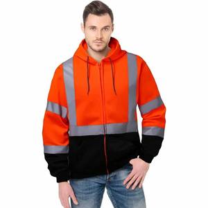 Chaqueta de Alta Visibilidad con Cinta Reflectante para Trabajo, Seguridad y Salud, Construcción, OEM, con Cierre y Botones - Product Image 3