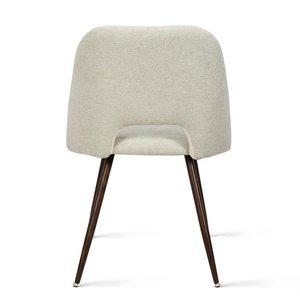 Silla de comedor con marco natural con respaldo de espuma cubierto de tela acabado para interior y exterior - Product Image 3