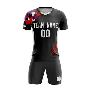 Tenue d'entraînement de football personnalisée pour adultes : Maillot et short de football entièrement sublimés, légers et respirants, 100 % personnalisable - Product Image 2
