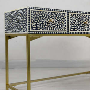 Table console moderne décorative en incrustation d'os Mobilier artisanal indien traditionnel réglable pour usage scolaire - Product Image 4