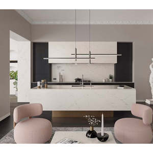 Gran Losa de Mármol Plateado Moderno - Resistente al Agua y Duradera para Aplicaciones en Cocinas y Paredes - Product Image 3