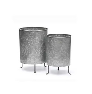 Elegante juego de macetas de metal Vintage para interiores de oficina y Hotel, maceta de diseño redondo decorativa para el hogar a precio mayorista - Product Image 1