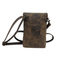 Minibolso de cuero personalizable para la cintura, bandolera pequeña ajustable para móvil, con logotipo, modelo de viaje elegante