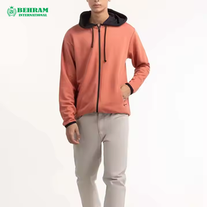 Sweat-shirts à capuche unisexes personnalisés, style streetwear décontracté, broderie, fermeture éclair, 100% coton, molleton/tissu éponge français, séchage rapide, respirant, faible MOQ - Product Image 5