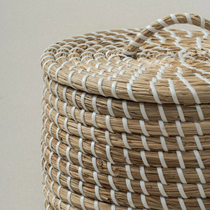 Boîte de rangement en jonc de mer tissé à la main, écologique, naturelle, pour la maison et la décoration intérieure, vente en gros du Vietnam - Product Image 6