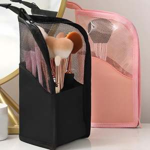 Scarlett Portable <b>Makeup</b> Organizer Bag Cosmetic Case in Mesh Material Zipper Closure <b>for</b> <b>Storage</b> and Organization - Product Image 6
