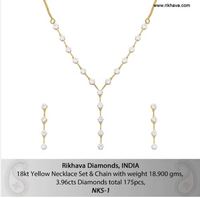 Kalung Berlian Potongan Brilian Elegan Emas Kuning 18kt Berkinerja Tinggi Set Perhiasan Mewah Wanita Harga Jual Eksportir