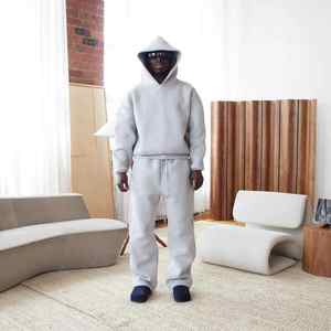 Survêtement baggy en polaire 100% coton vierge personnalisé Tenue de jogging Tenue à capuche et pantalon de survêtement Tenues de survêtement pour hommes - Product Image 6