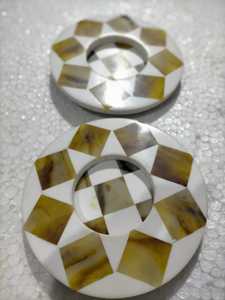 ชุดถาดรองแก้วฝังเรซินธรรมชาติแผ่นรองแก้วชาทำด้วยมือสุดพิเศษสำหรับห้องอาหารสุดหรูและของตกแต่งบ้าน - Product Image 3