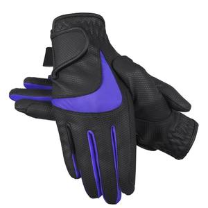 Gants d'équitation d'hiver professionnels pour hommes en cuir anti-fissures avec écran tactile et fermeture auto-agrippante, doigts complets - Product Image 2