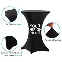 Housse de table ronde élastique sur mesure de haute qualité, en polyester spandex, économique, pour événements et mariages