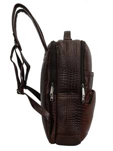 Unisex Hazelnut Brown Genuine Leather Backpack Laptop <b>Bag</b> Large Capacity Travel Daypack Rucksack Work <b>College</b> Zipper Business - Product Image 5