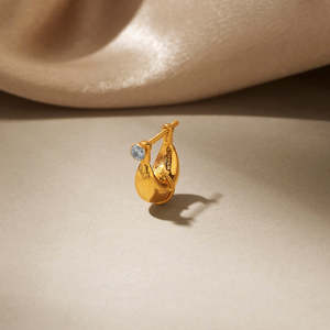 Tejasvi Bali <b>Gold</b> Diamond <b>Earrings</b> for <b>Men</b> - Product Image 1