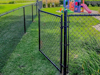 Malla de Alambre Galvanizado para Cercas, con Recubrimiento de PVC Negro, 6 pies, Malla Metálica para Jardín, Malla de Alambre Ciclón, Precio de Malla de Diamante