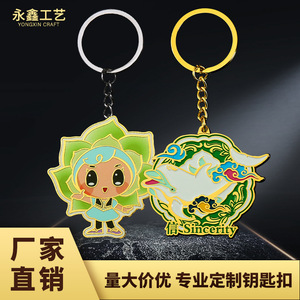 Custom Metal Keychain Creative <b>Cartoon</b> Key <b>Ring</b> Personalized Advertising Gift - Product Image 4