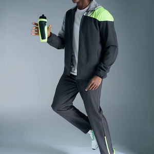 Conjunto de chándal cortavientos de poliéster de nailon transpirable de invierno de alta calidad, ropa deportiva con cremallera personalizada para correr para hombres - Product Image 5