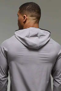 เสื้อวอร์มผ้าไนลอนสำหรับผู้ชายเสื้อแจ็คเก็ตสองชิ้นและกางเกงวอร์มผ้าทอแบบแอ็คทีฟโปร - Product Image 5