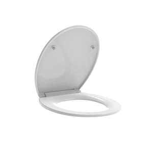Siège de toilette ovale blanc brillant universel en matériau thermoformé - Product Image 6