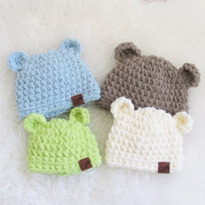 Modèle de chapeau en crochet pour ours en peluche et animaux de fête, idéal pour les occasions décontractées et les sorties en plein air pour bébé - Product Image 2