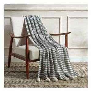 Couverture légère d'hiver pleine longueur de marque promotionnelle de luxe 100% coton biologique certifié GOTS Jetés entièrement personnalisables - Product Image 5