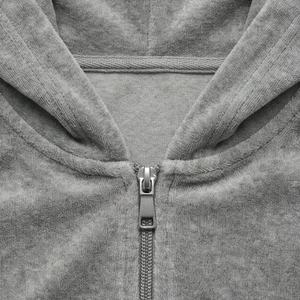 <b>Women's</b> <b>Velour</b> Hoodie Pants Set Customizable <b>Tracksuit</b> OEM Branding Bulk Supplier Soft Polyester Sweatsuit Outfit Casual Gym - Product Image 3