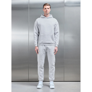 Sudadera con capucha de felpa francesa de peso pesado para hombre Logotipo con estampado de silicona personalizado Sin cordón Ajuste regular Invierno - Product Image 3